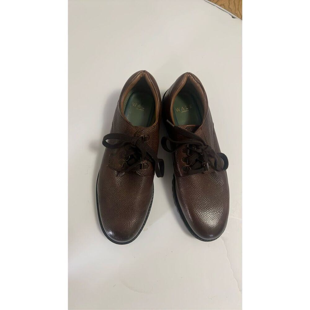 Walk London Mens Brown Leather‎ Lace-Up Casual Shoes Size 8